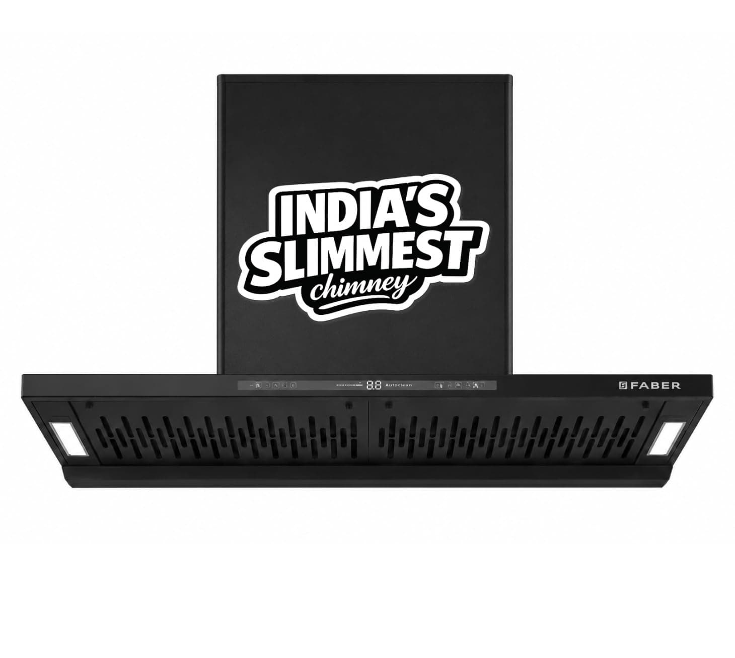 Faber SLIMX 90cm 1500m³/hr BLDC Autoclean Filterless T-Shape Chimney||Built In Oil Collector|Touch & Gesture Control|12Yr Motor,2Yr Comprehensive Warranty by Faber |HOOD SLIMX HC SC FL BK BLDC IN 90-T