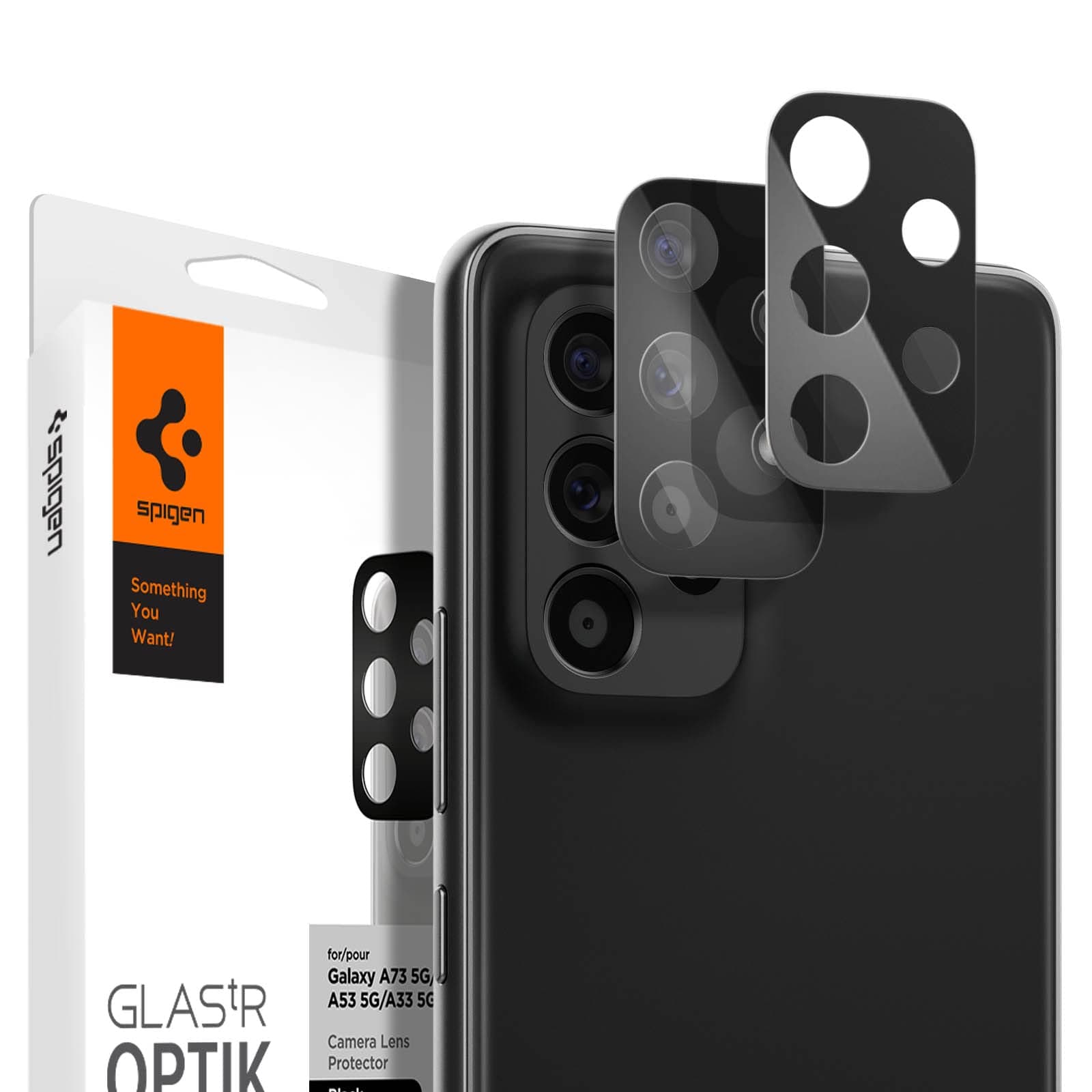 Spigen Optik Tempered Glass Camera Lens Protector Guard for Galaxy A53 / A33 / A73 5G - 2 Pack