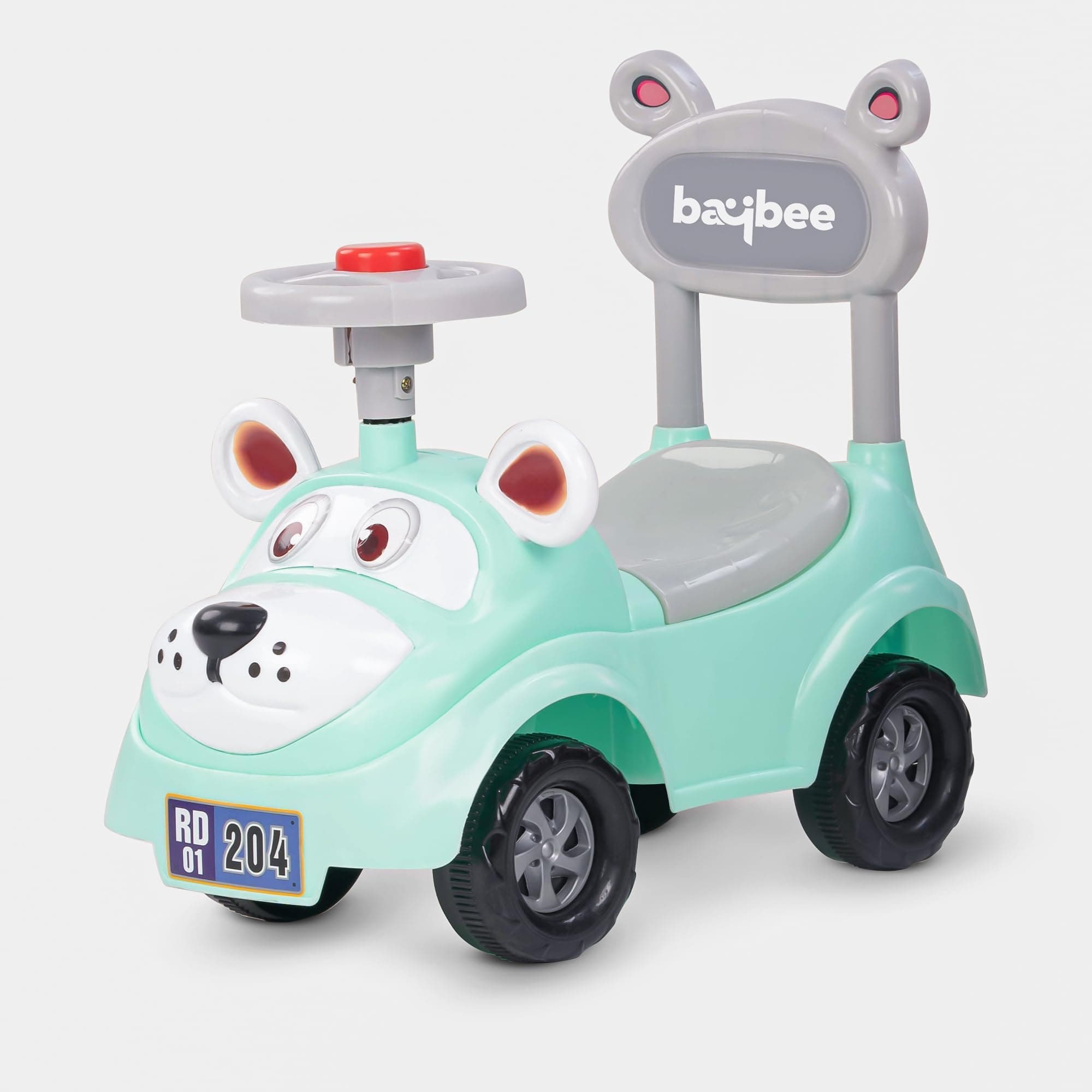 Baybee Snooper Baby Ride on Car for Kids, Baby Car with Music, Horn & Storage | Push Toy Car for Baby with High Backrest | Push Ride on for Kids for 1 to 3 Years Boy Girl Upto 25 Kgs (Snooper, Green)