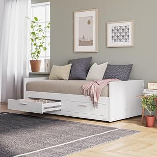 Wakefit Bed | 1 Yr Warranty | Sofa Cum Bed, Comes with Drawer Storage, Noise-Free, Density: 680–750 kg/m³, Termite & Borer Resistant (Norma 78 x 30 - Frosty White)