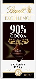 Lindt Excellence 90% Cocoa Dark Supreme Noir Chocolate Bar 100g