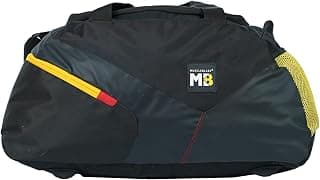 MuscleBlaze Training Bag with Shoe Compartment, Gym Bag (Black, 45L) | Duffle Bag for Gym & Travel