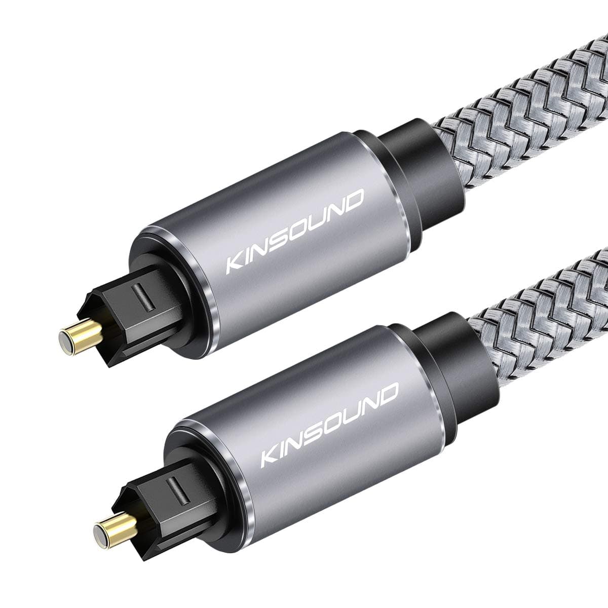 Kinsound Digital Dolby Audio Fiber Gold-Plated Toslink Male To Male Optical Cable For Monitor, Television, Projector (1.5M)