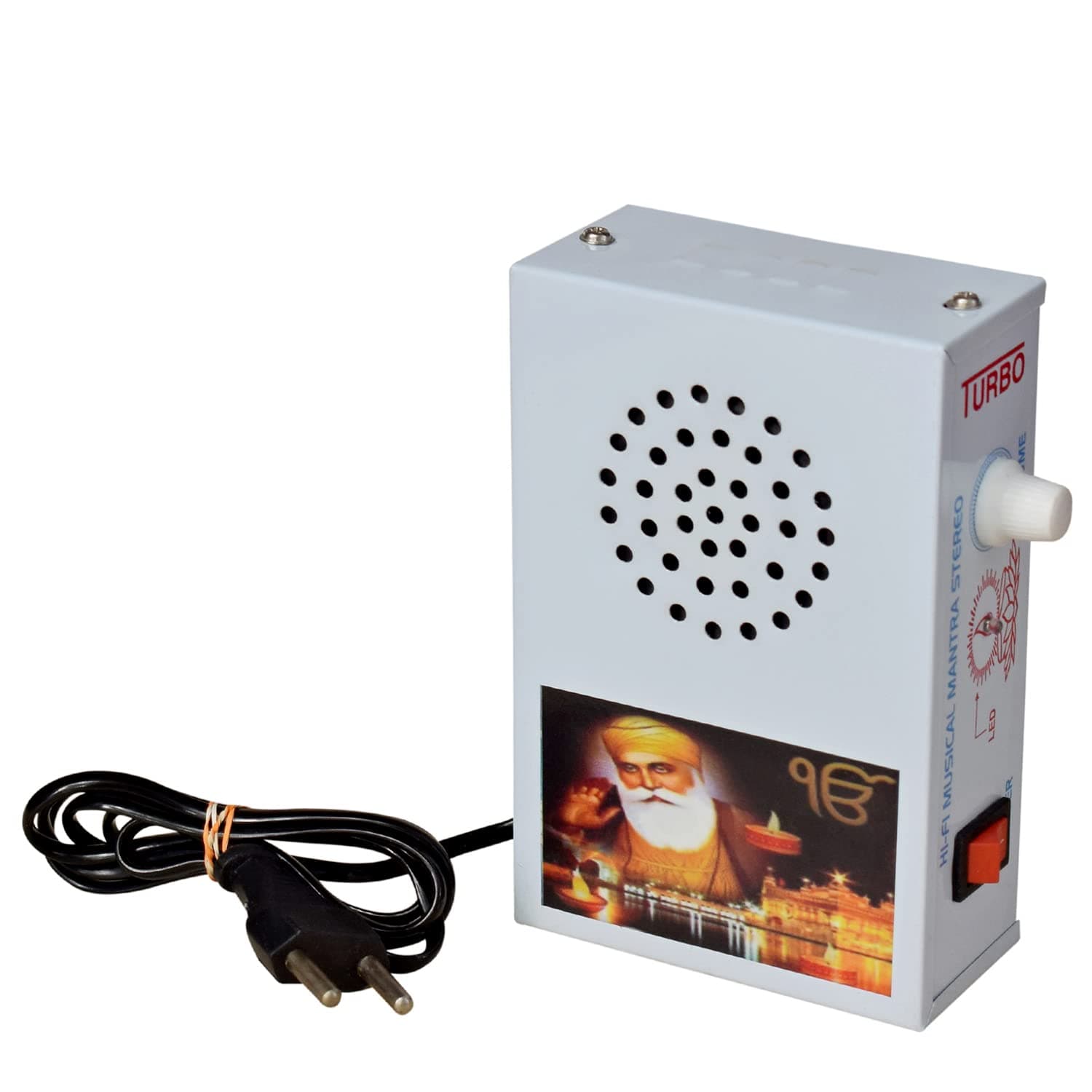 kh Electric Mantra Satnam Waheguru Simran Just Plug & Play Electric Continuous Simran Chanting Bell 10 in 1 Machine Spiritual Devotional(Model - 2)