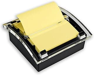 Post-It Pop-up Notes DS330BK Clear Top Pop-up Note Dispenser for 3 x 3 Self-Stick Notes, Black/Clear