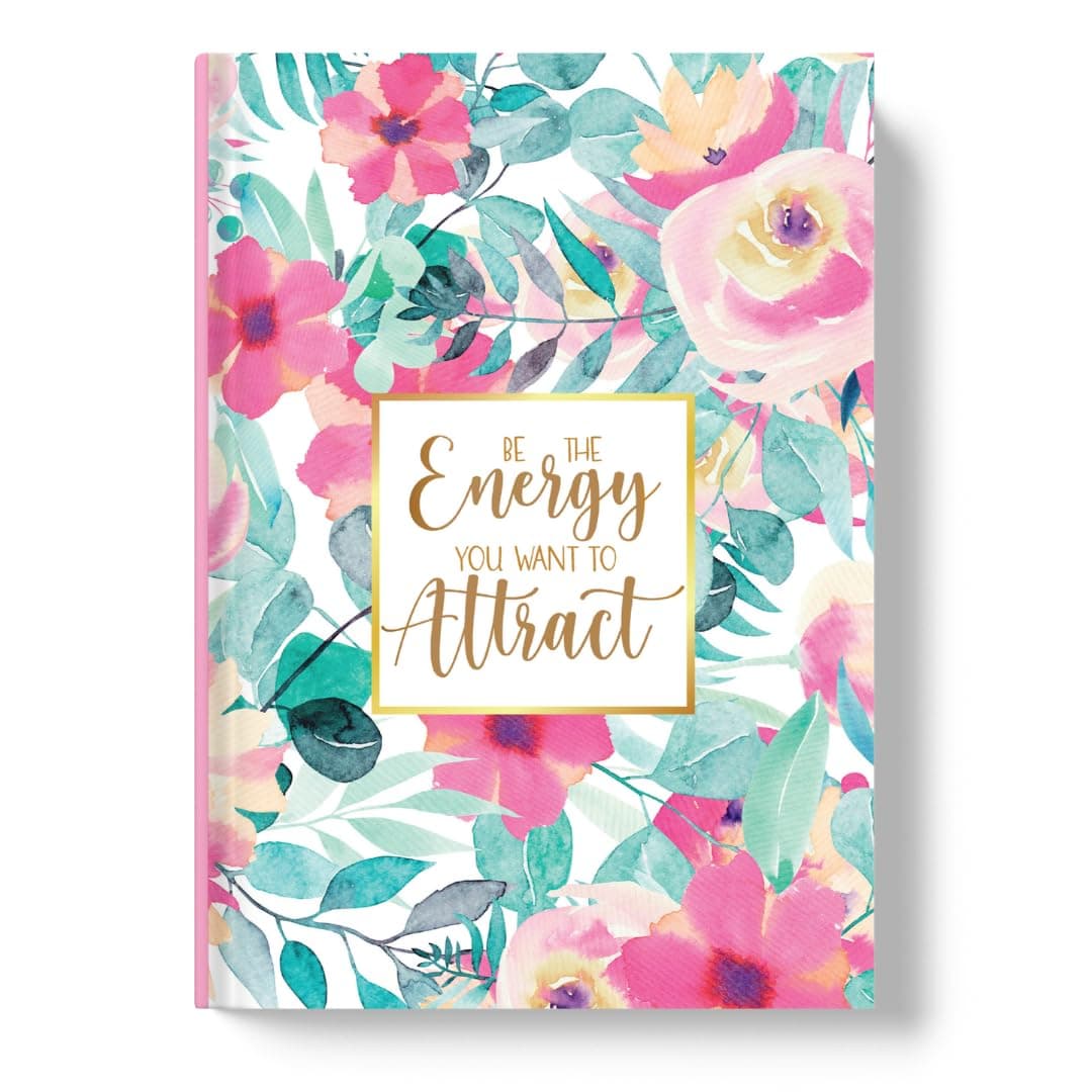 LAURET BLANC Hardbound Ruled Diary Journal- A5 Size, 192 ruled pages, 80 GSM (Be The Energy You Want To Attract)