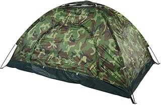 Military Picnic Camping Portable Waterproof 2/4 Person Outdoor Dome Tent (Army Color Tent (4 Person Tent)