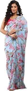 Garden Vareli Floral Print Georgette Saree
