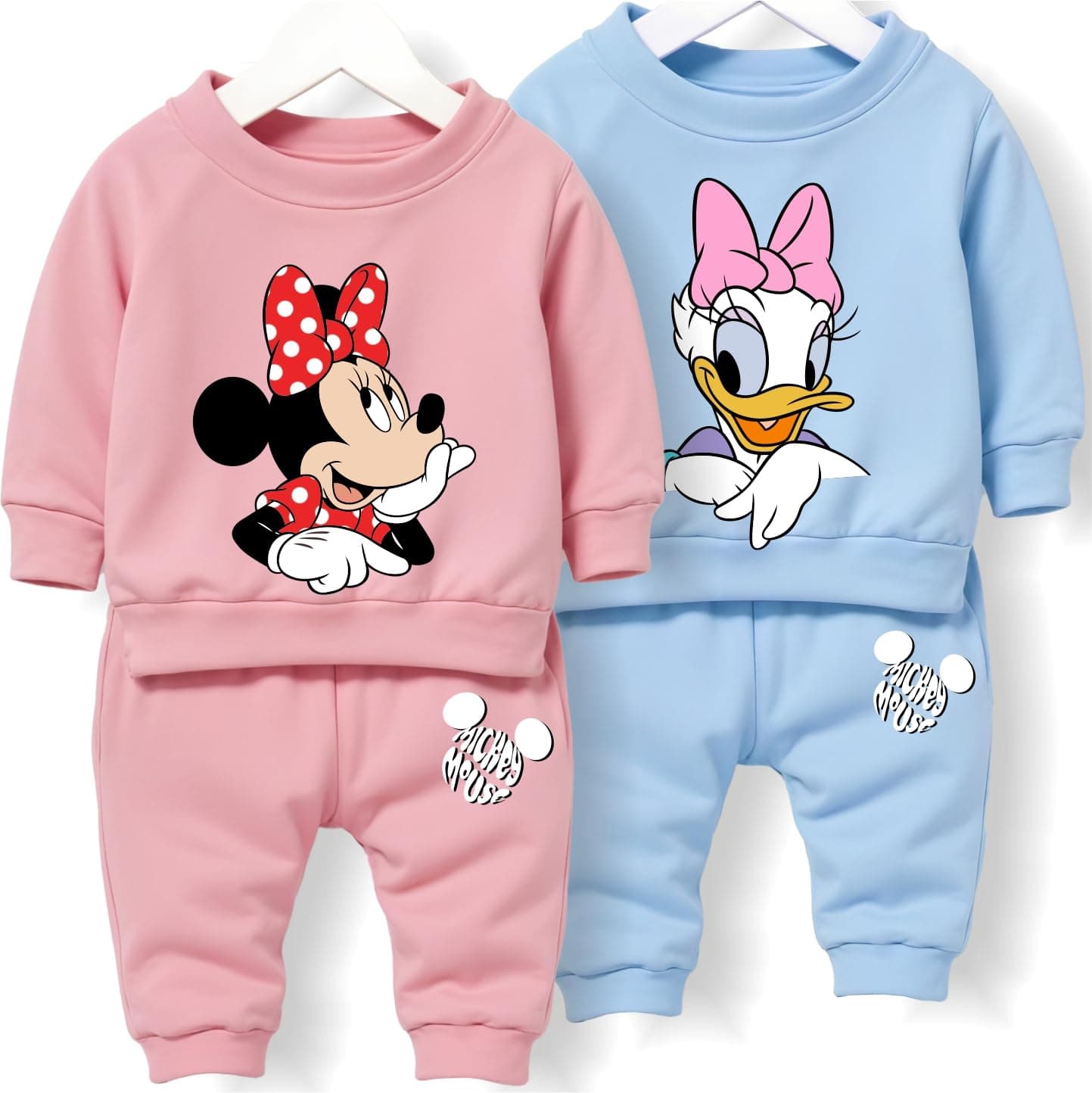 Minicult Kids Cotton Co-ords Full Sleeve Sweatshirt and Pant Set with Character Print