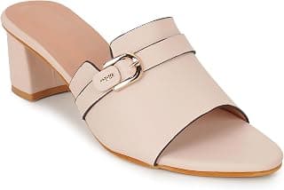 LYDC LONDON Women’s Beige Block Heels | Ultra-Comfort Formal Heels for Office, Workwear, Parties & Daily Fashion