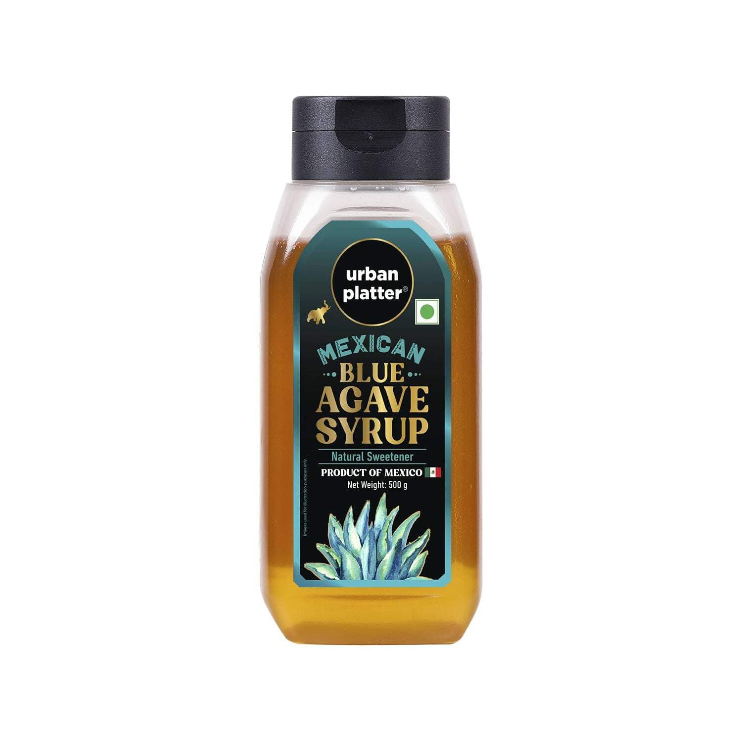 Urban Platter Mexican Blue Agave Syrup,500g (Plant-Based Sweetener, Refined Sugar Alternative, Easy to Mix in Hot & Cold Recipes)