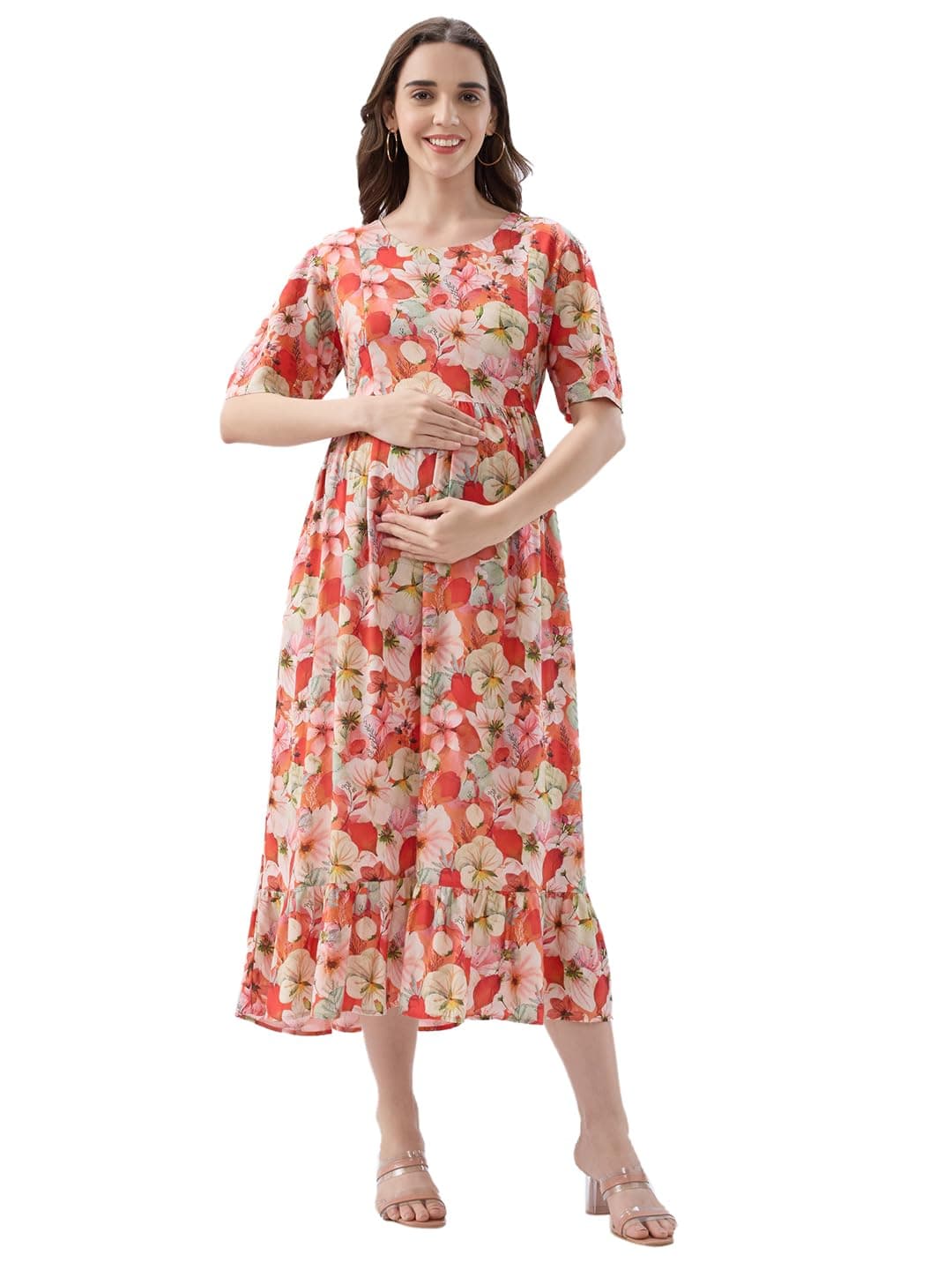 AV2 Women Maternity Feeding Dress | Feeding Kurti | Nursing Dress -5071
