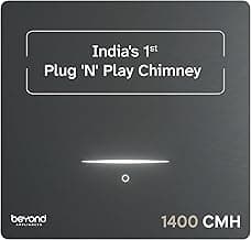 Beyond Appliances Cube Pro Plug N Play Ductless Kitchen Chimney | 1400 CMH | Auto Clean | 5-Stage Charcoal Activated Filter | Touch Control | 3-way Suction | 48dB Low Noise | Grey | PAN INDIA SERVICE