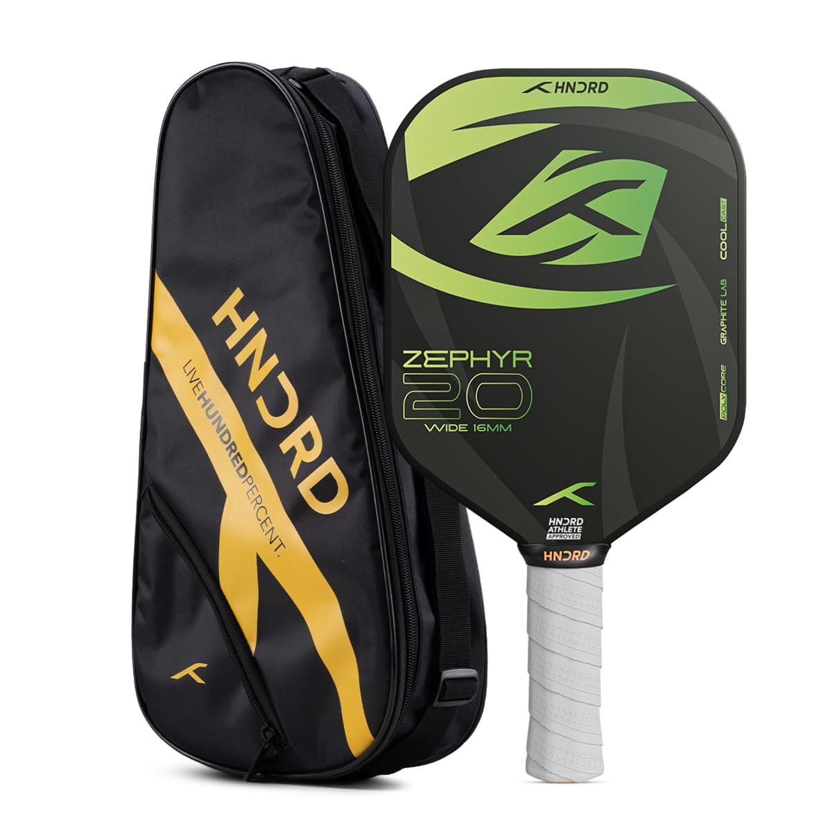 Hundred Zephyr 20 USA Approved Pickleball Paddle | Japan Raw Carbon Fiber | Consistent Performance | Power Play | Free Bag Included