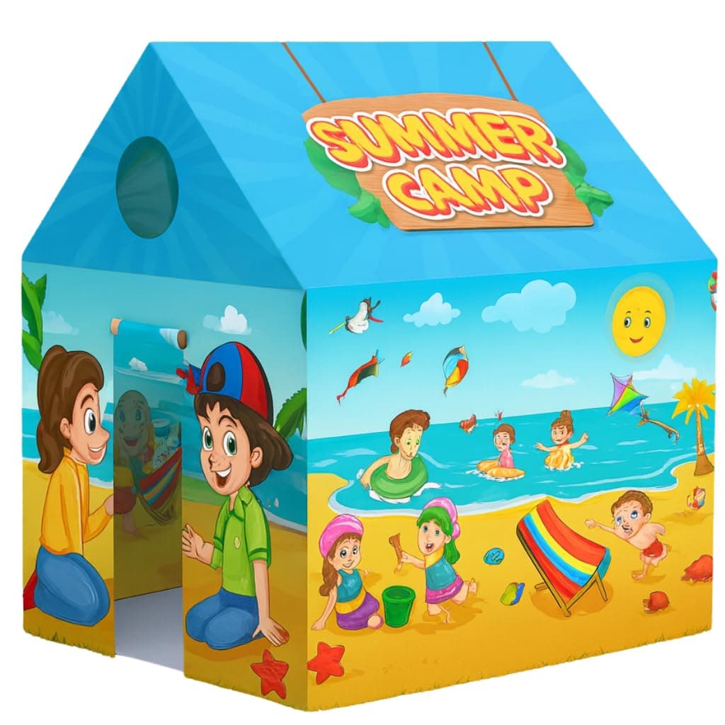 Mini Explorer Summer Camp Themed Play Tent House for Kids Toys for 2 3 5 6 to 8 Years Old Girls Boys|Water Repellent Big Size