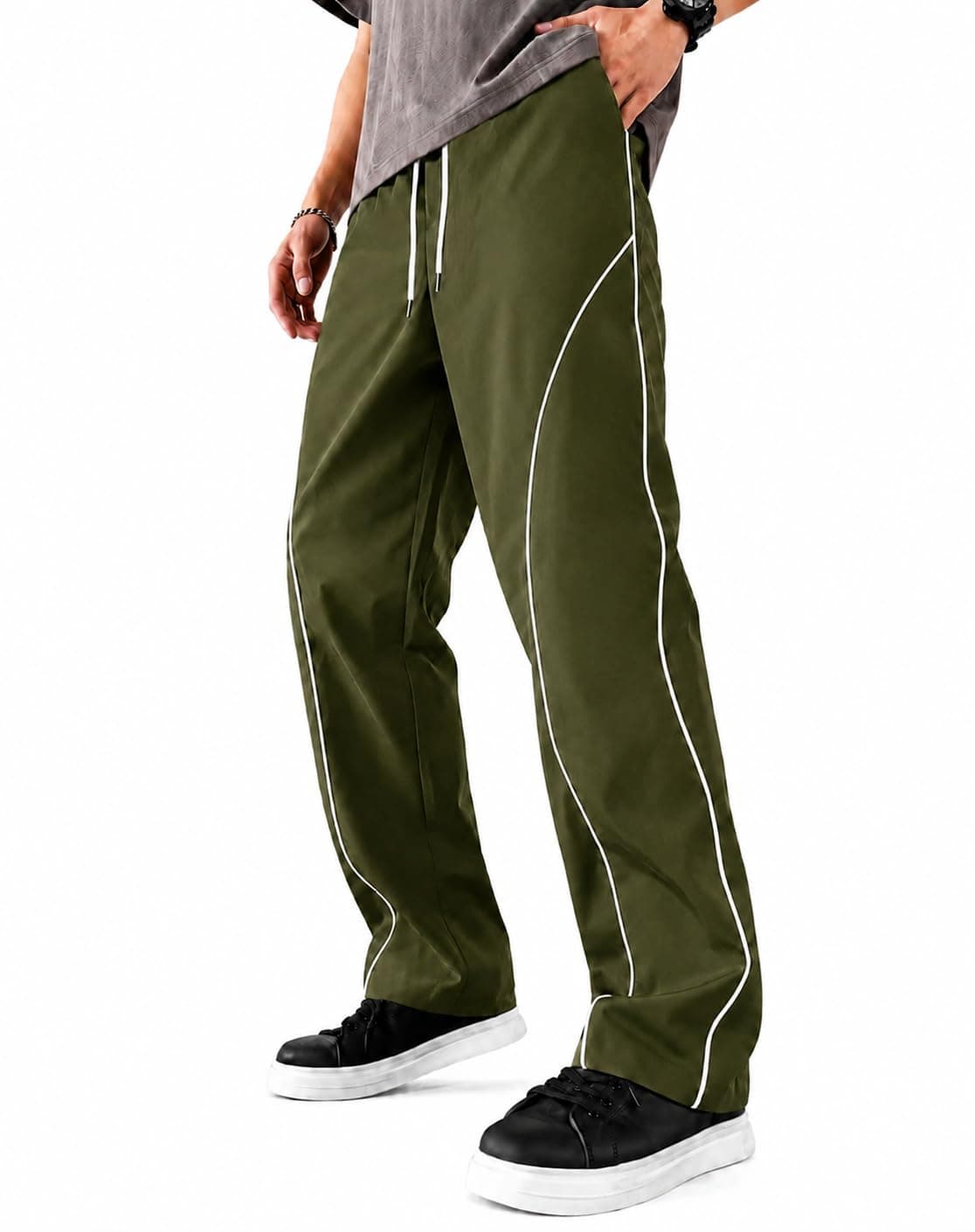 NETCLICK Men's Polyester Straight Fit Trackpant | Lightweight, Sports Lower, Gym, Running, Casual Wear