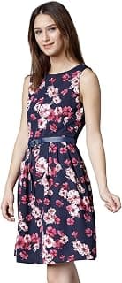 Tokyo Talkies Women's Sleeveless Boat Neck Printed Dresses | Stylish Dresses | Casual Dresses