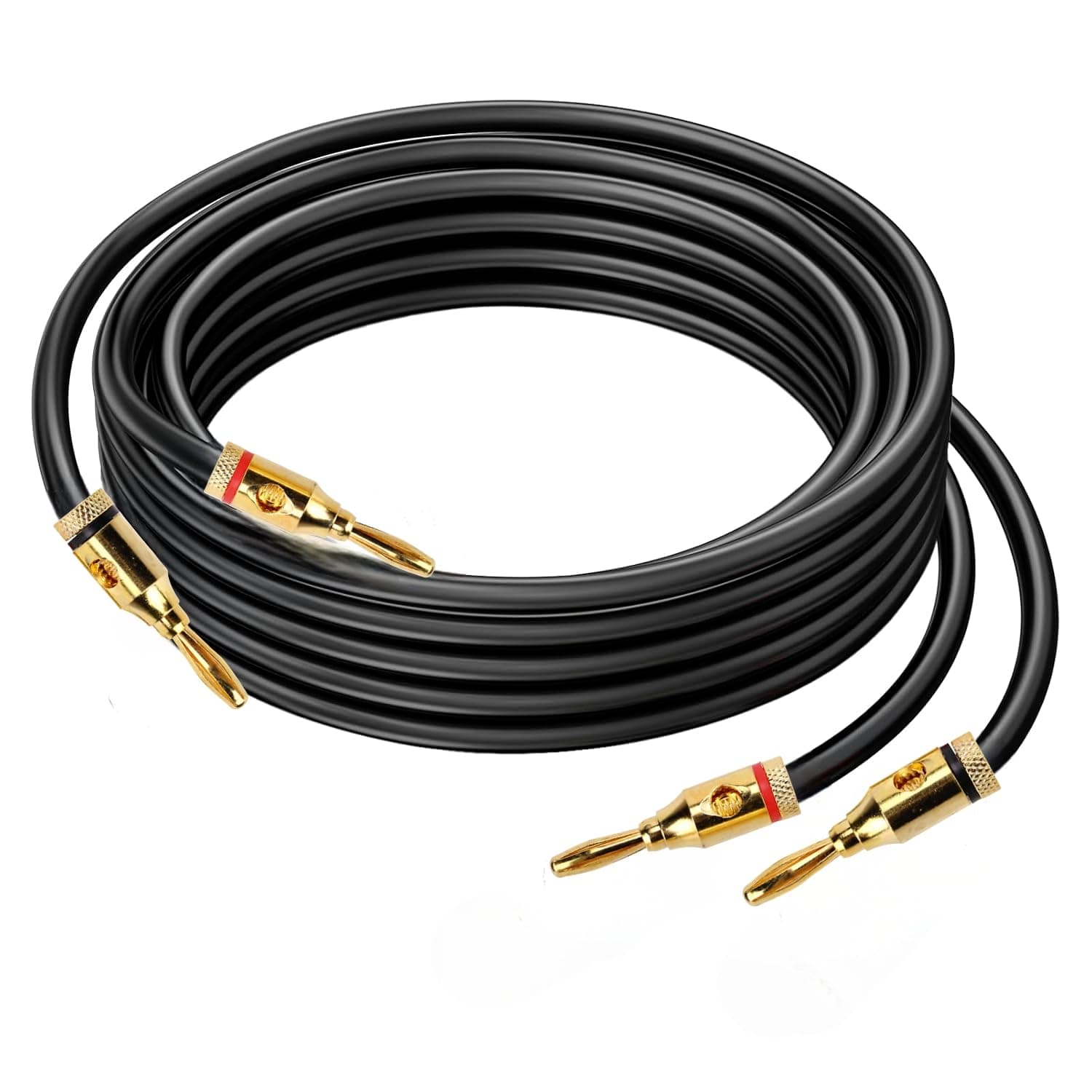SeCro HiFi Speaker Wire, Banana Connector to Banana Connector Speaker Banana Cable (2 Meters - 6.5 Feets)