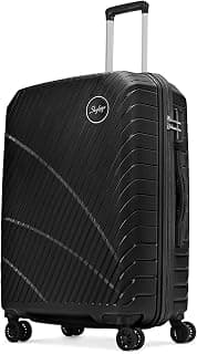 Skybags Streax Large Size (Check-in) Hard Case Trolley Bag, Black