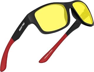 EFERMONE Night Driving Glasses Polarized for Men and Women 100% UV Protection Outdoor Travelling Sports Bikes Cars Driving and Hiking (Pola-Club Edition)