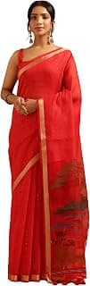 Soch Womens Organza Woven Design Saree With Sequin