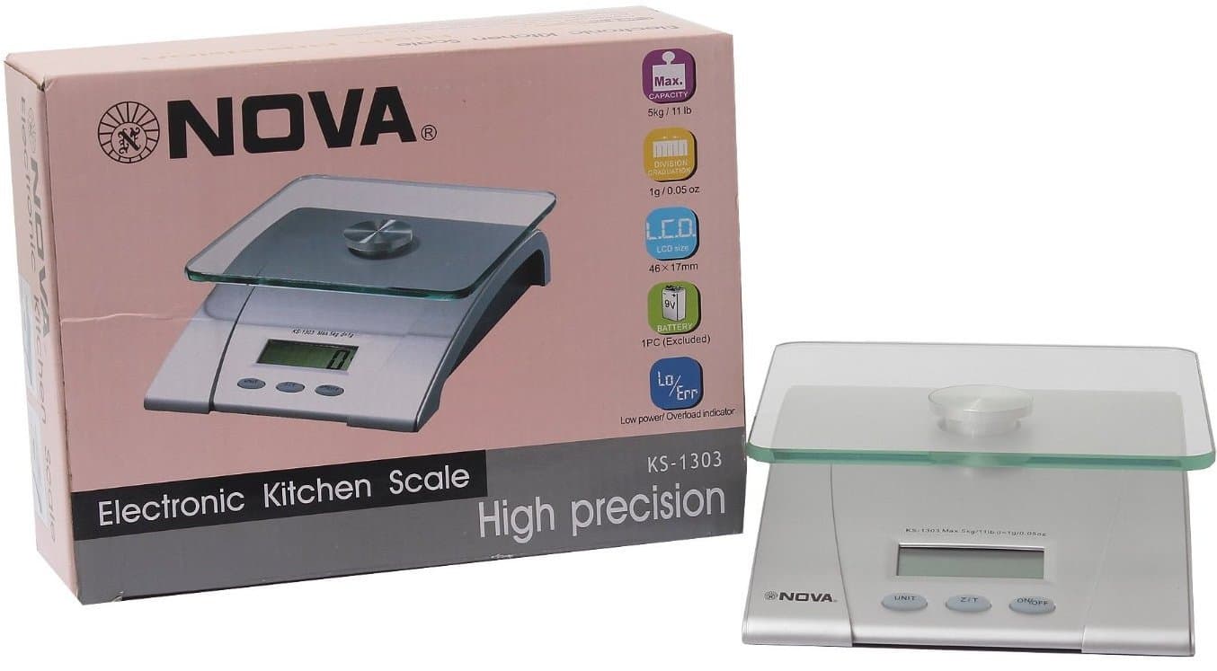 NOVA Electronic Kitchen Scale (Capacity 5 kg)