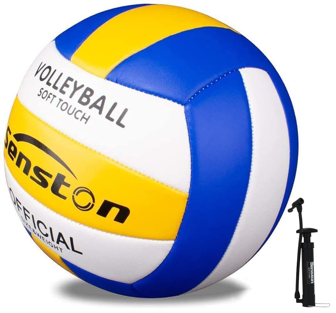Senston Size 5 Volleyball – Soft & Durable Microfiber Cover for Adults & Youth | Official Size for Indoor, Outdoor, Beach & Gym Training | Includes Air Pump