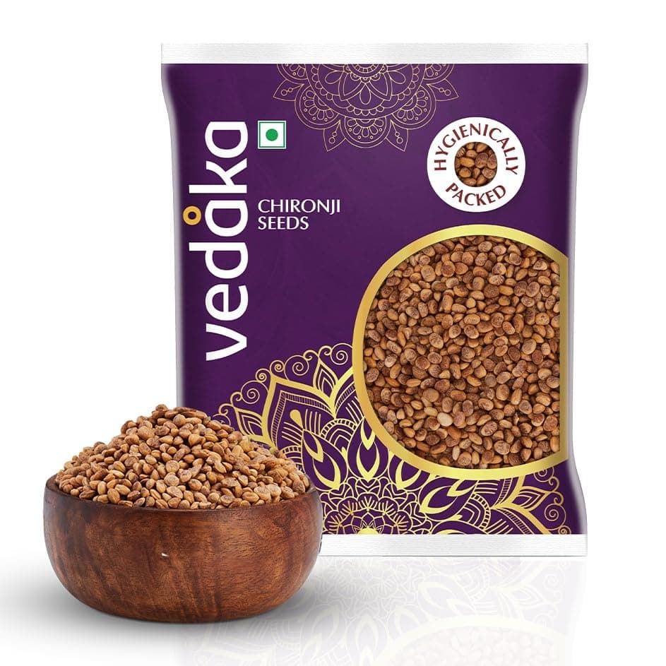 Amazon Brand - Vedaka Chironji Seeds | 100g | Almondette Kernels | Rich in Protein & Fiber | Supports Digestion