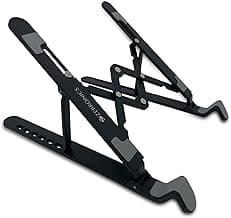 Zebronics-NS1500 Laptop Stand Featuring Foldable Design, Anti-Slip Silicone Rubber Pads, Supports Maximum of 5kgs Weight Tabletop