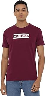 Allen Solly Men’s Round Neck T‑Shirt | Regular Fit | Soft Cotton | Chest Logo Print | Casual Everyday Wear