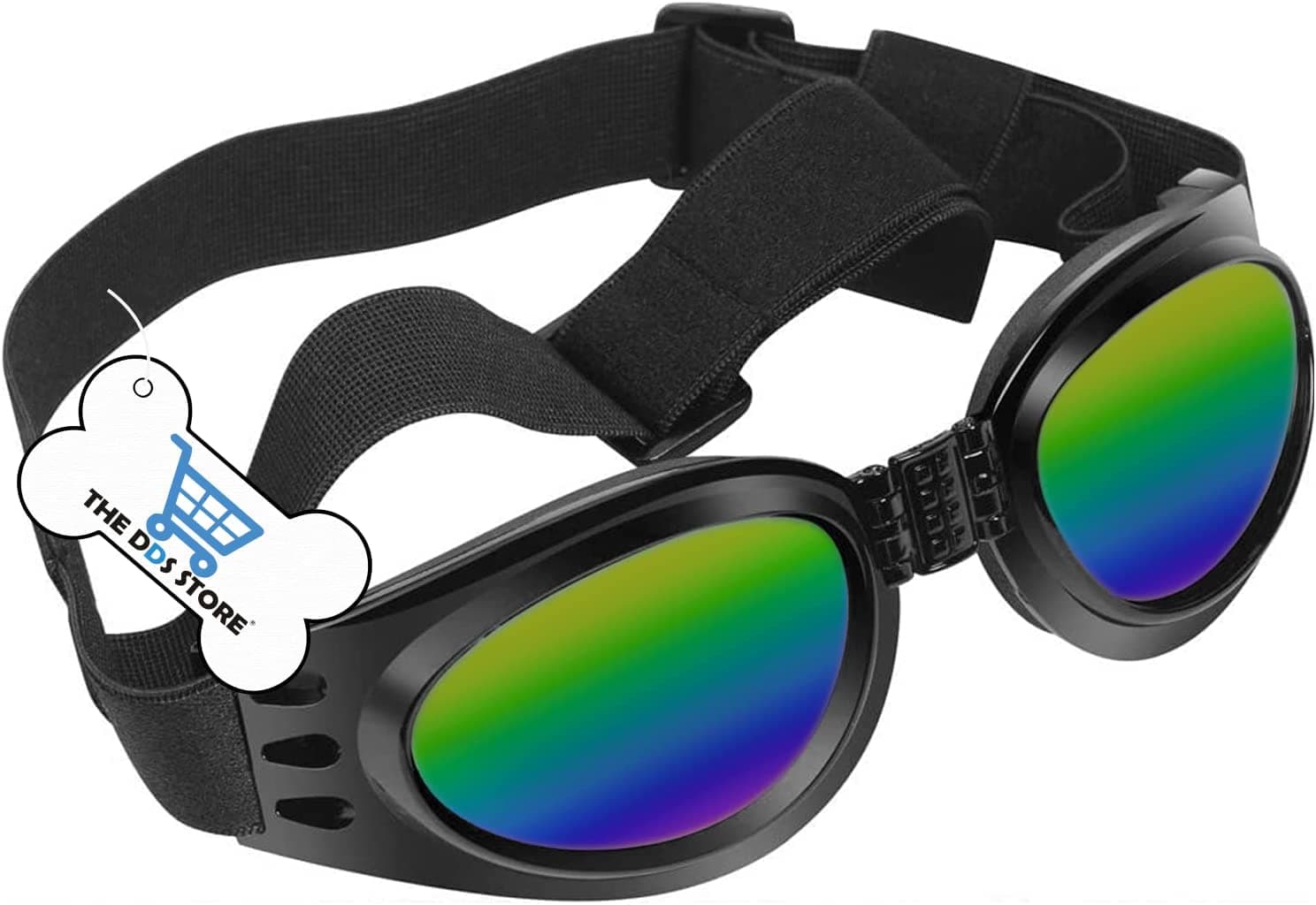 Cozy Puppies Dog Goggles Sunglasses for Middle & Large Dog, UV Protective Foldable Pet Sunglasses Adjustable Waterproof Eyewear-1 Piece