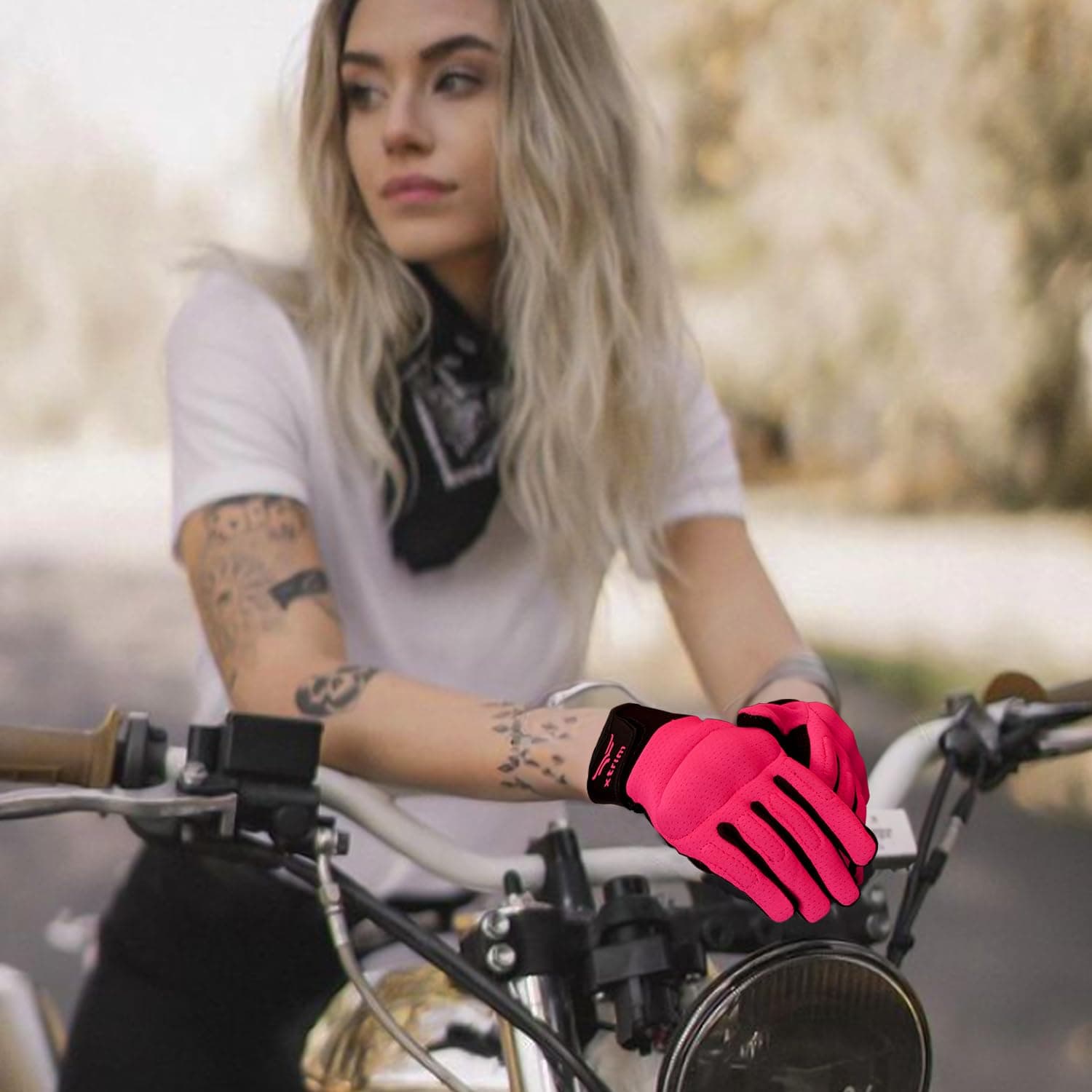 XTRIM Bike Riding Gloves for Men & Women, Full-Finger, Touchscreen Friendly, Breathable & Protective Gloves for Biking, Trekking & Outdoor Activities