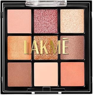 LAKME 9 in 1 Eyeshadow Palette, Sunkissed, 11.7g, for Captivating Eye Looks, with One-Stroke Payoff & Smooth Texture, Matte Shimmer and Metallic, Blendable & Buildable, for Women