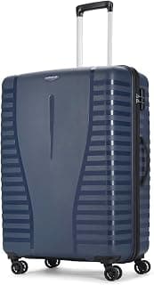 Aristocrat Airpro Large Size (Check-in) Hard Case Trolley Bag, 8 Wheels, Polypropylene Case Luggage, Combination Lock, Travel-Friendly, for Men & Women, 3-Yr Global Warranty, 76 cm, Poseidon Blue