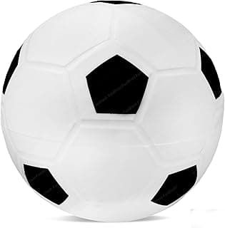 FunBlast Football for Kids - 9 Inches Colorful Football Sports Toy - Extra Grip Silicon Rubber Beach Ball Sports Outdoor Game, Inflatable Ball for Kids Boys 3+ Years (Pack of 1) (White)