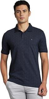 Louis Philippe Mens Cotton Solid Slim Fit T-Shirt