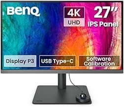 BenQ Creative Pro PD2706U 27"(68cm) IPS HDR10 4K Monitor|100% Rec709| 100% sRGB|95% P3|Pantone Skintone| Calman Verified|CAD/CAM & Animation Mode|KVM|PIP/PBP|USB Hub|HDMI|DP|USB-C(90W PD)(Gray)