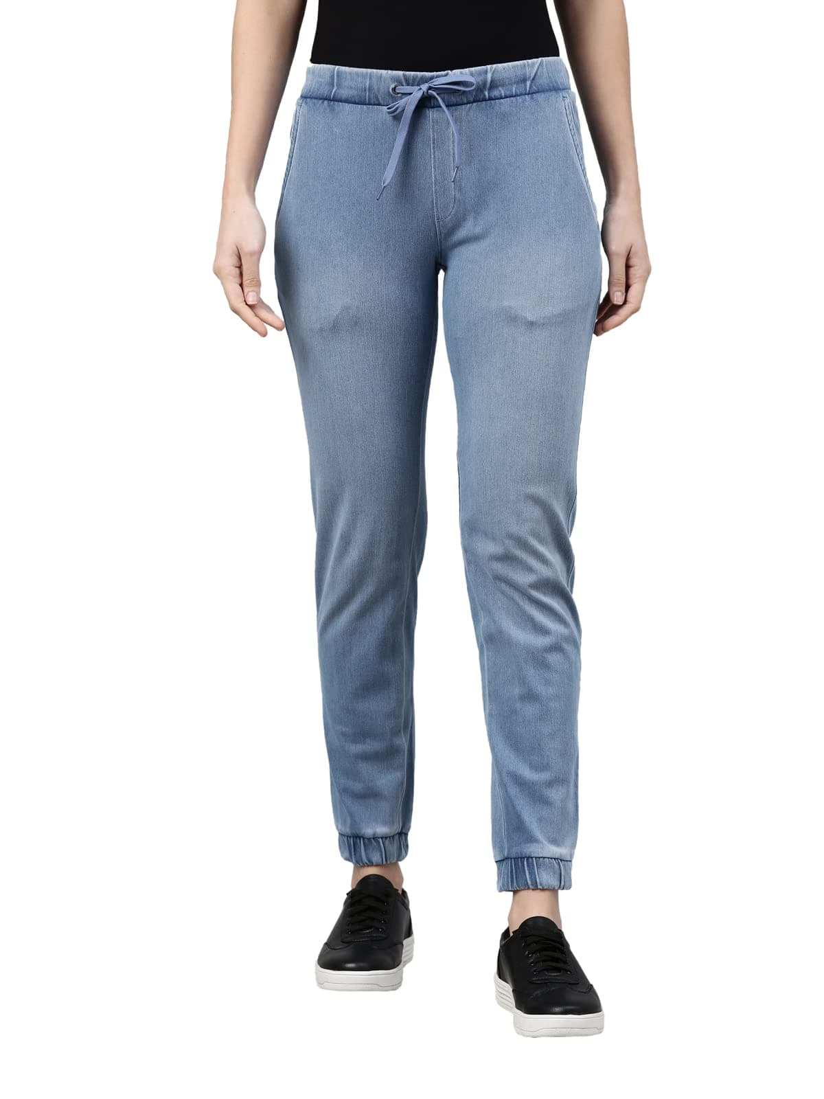 GO COLORS Soft Cotton Blend Joggers Ankle Length for Women| Breathable, Mid Rise