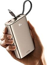 Noise Newly Launched India's 1st Power Bank 20000mAh 45W Ultra Fast Charging: Built-in Type-C Cable, Digital Battery%, Advanced Safety, Metallic Finish, Triple Output, BIS Certified (Titanium)