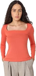 VERO MODA Women Solid Square Neck Cotton Top