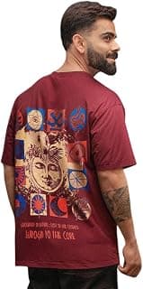 WROGN Men's Pure Cotton T-Shirt | Printed Design | Oversized Fit