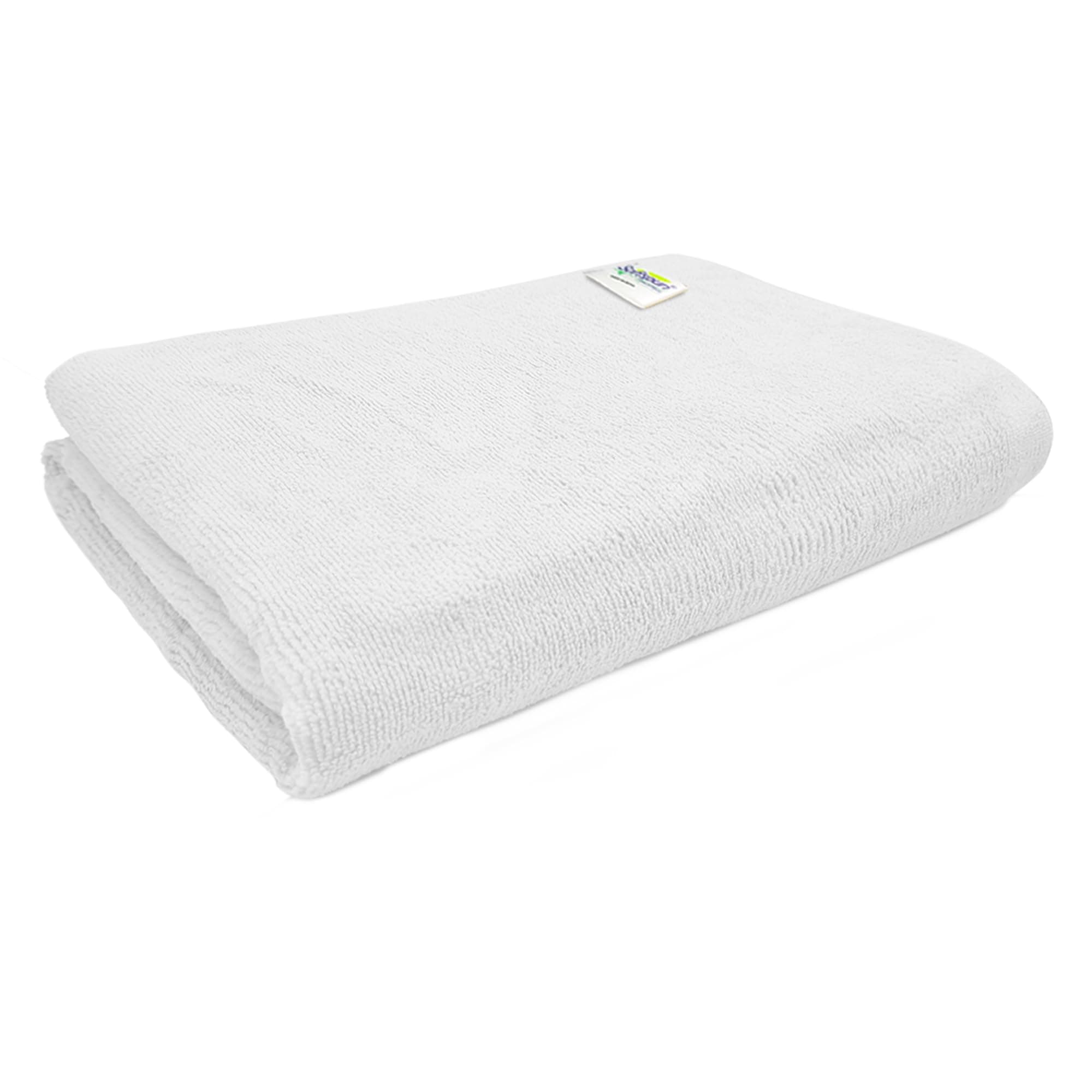 SOFTSPUN Microfiber Bath & Hair, Care Towel Set of 1 Piece, 70x140 Cms (White). Super Soft & Comfortable, Quick Drying, Ultra Absorbent in Large Size.