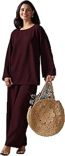 Selvia Women's Top and Pant Co ord Set for Women, Co ord Set for Women Stylish