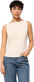 ONLY Women's Textured Self-Design Sleeveless Top