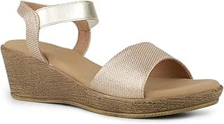 Inc.5 Womens Gold Casual Solid Round Toe Heels Heeled Sandal