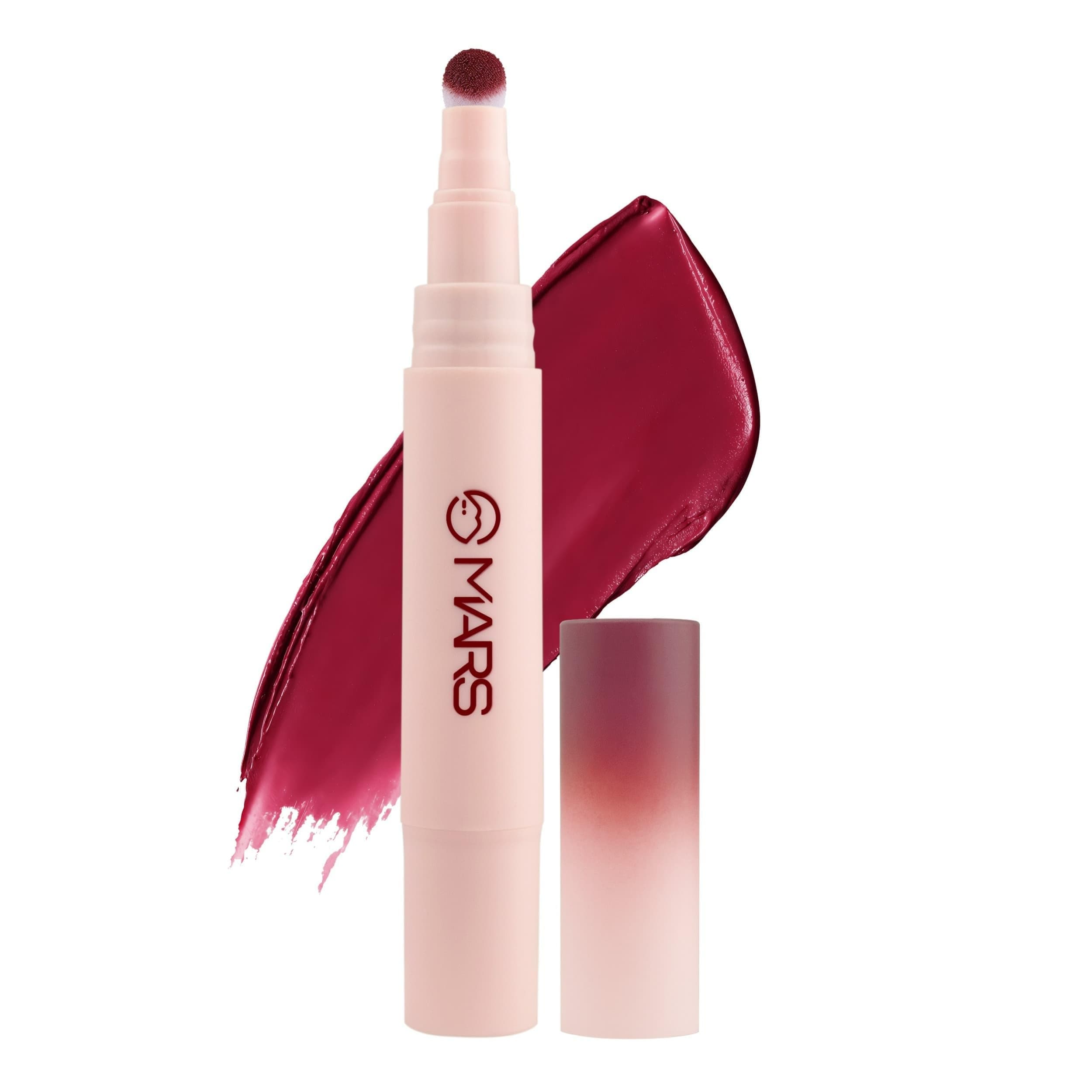 MARS Lip Fuzz Blurring Lip Cream with Cushion Tip Applicator | Paraben-Free | Air-Soft Matte Lipstick | Blurred Finish | One Swipe High Color Payoff | 3 ml (06-DUST PLAY)