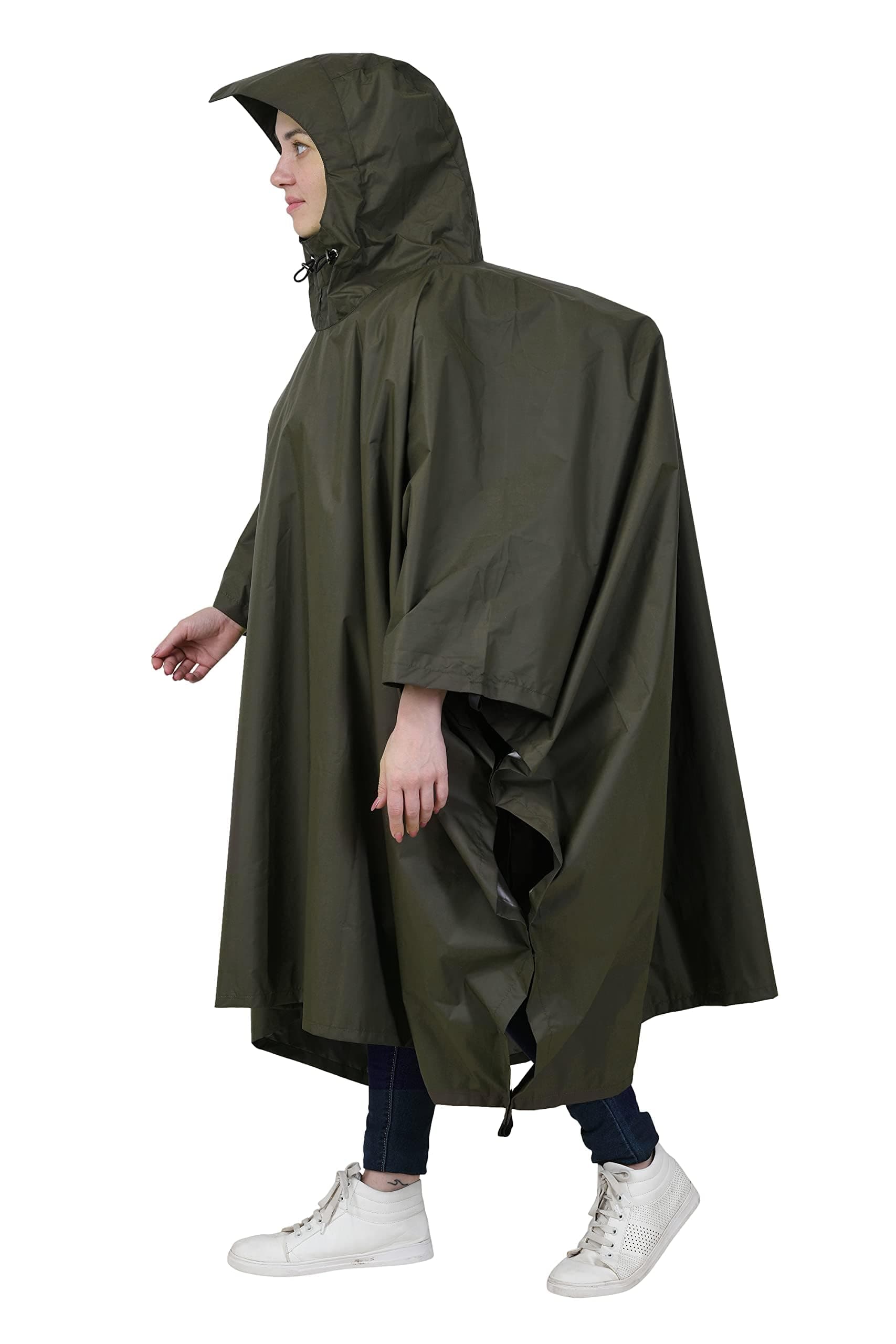 ROCKSPORT Unisex Outdoor Rain Poncho for Adult,Multi Use, Waterproof, Lightweight, Reusable & Packable, One Size Fits Most