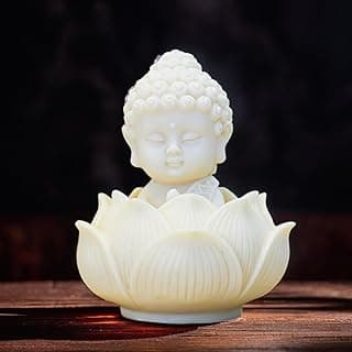 Ekhasa Nostrae Buddha with Lotus Show Pieces for Home Decor Living Room Decor Items | Cute Showpieces Gift Item for Decoration | Serene Center Table Tv Showcase Office Interior Statue Figurines