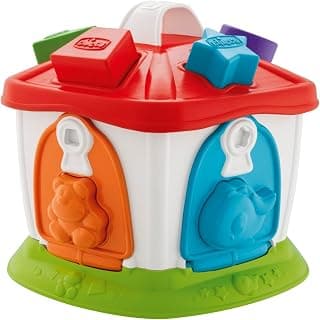 Chicco Animal Cottage| Shape Sorter Toy for 1 to 4 Years|Educational & Fun Toddler Activity Playset with 10 Shapes & 5 Keys|Develops Cognitive Skills & Hand-Eye Coordination|Easy to Carry with Handle