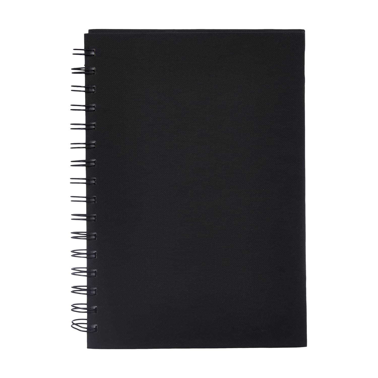 Amazon Brand - Solimo Paper A5 Wiro Bound Sketchbook | 160 GSM | Suitable for Pencils, Pens, Charcoal, and Light Watercolors | Acid-Free (120 Pages)